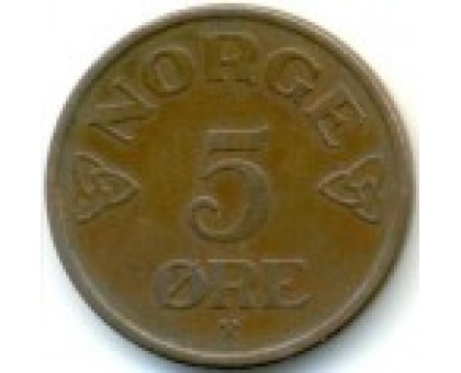 Норвегия 5 эре 1952-1957