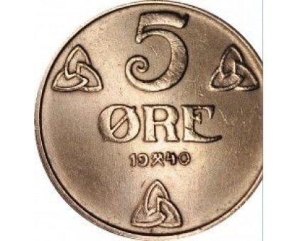 Норвегия 5 эре 1940