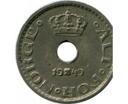 Норвегия 10 эре 1949