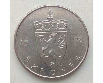 Норвегия 5 крон 1974-1988