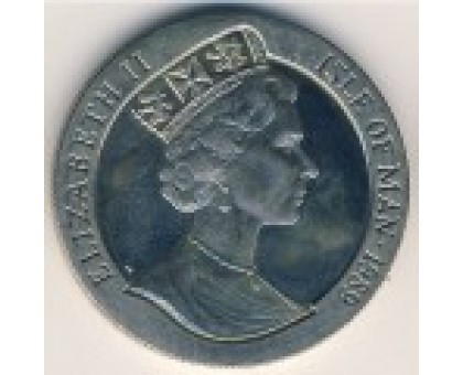 Остров Мэн 1 крона 1989. Королевский визит