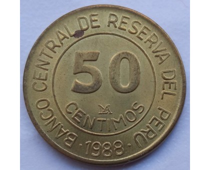 Перу 50 сентимо 1985-1988