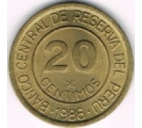 Перу 20 сентимо 1985-1987