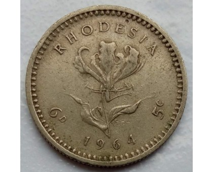 Родезия 6 пенсов 1964