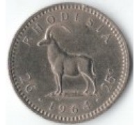 Родезия 25 центов 2 1/2 шиллинга 1964