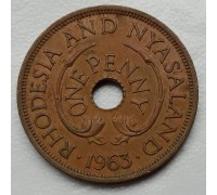 Родезия и Ньясаленд 1 пенни 1955-1963