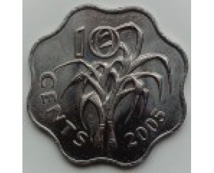 Свазиленд 10 центов 1995-2009