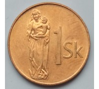 Словакия 1 крона 1993-2008