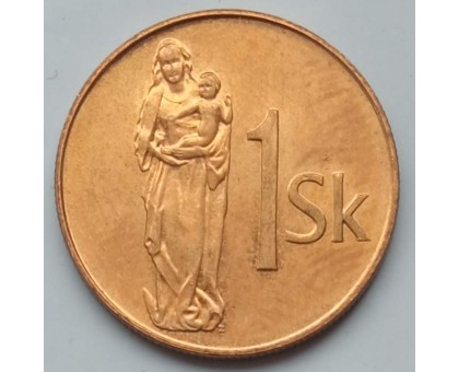 Словакия 1 крона 1993-2008