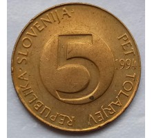 Словения 5 толаров 1992-2006