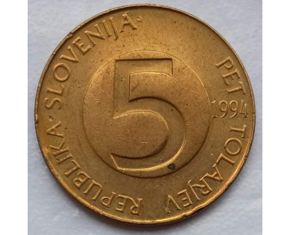 Словения 5 толаров 1992-2006