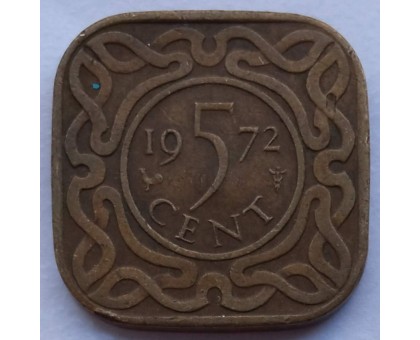 Суринам 5 центов 1962-1972