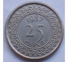 Суринам 25 центов 1987-2015