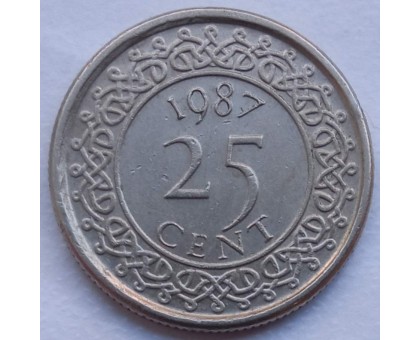 Суринам 25 центов 1987-2015
