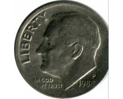 США 10 центов 1988 P