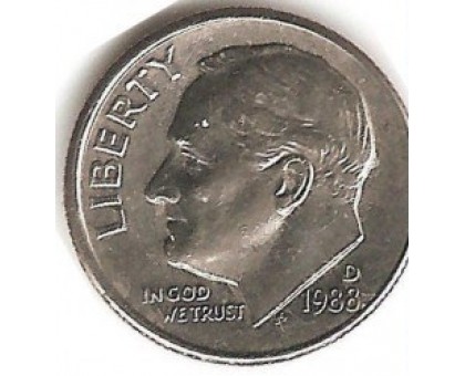 США 10 центов 1988 D