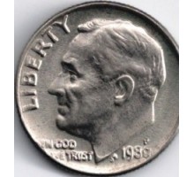 США 10 центов 1980 Р