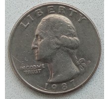 США 25 центов 1987 D