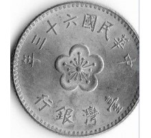 Тайвань 1 доллар 1960-1980