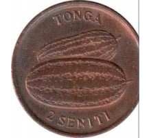 Тонга 2 сенити 1975