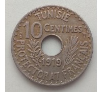 Тунис (французский) 10 сантим 1919