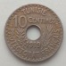 Тунис (французский) 10 сантим 1919
