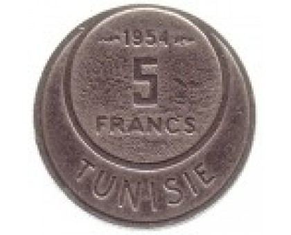 Тунис 5 франков 1954-1957