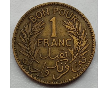 Тунис 1 франк 1921