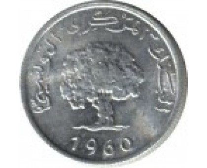 Тунис 1 миллим 1960