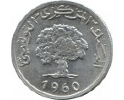 Тунис 5 миллимов 1960-1996