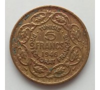 Тунис 5 франков 1946