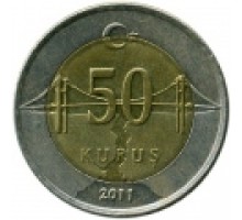 Турция 50 курушей 2009-2017