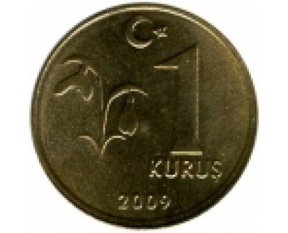 Турция 1 куруш 2009-2021