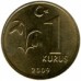 Турция 1 куруш 2009-2021