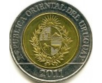 Уругвай 10 песо 2011-2015