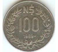 Уругвай 100 новых песо 1989