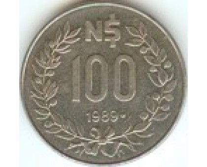 Уругвай 100 новых песо 1989