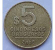 Уругвай 5 песо 2005-2008
