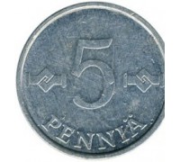 Финляндия 5 пенни 1977-1990
