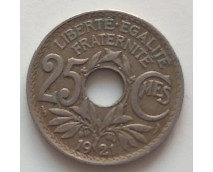 Франция 25 сантимов 1921