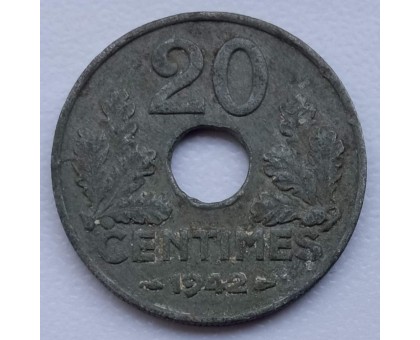 Франция 20 сантимов 1942