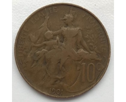 Франция 10 сантимов 1901