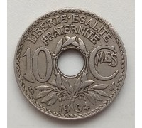 Франция 10 сантимов 1934
