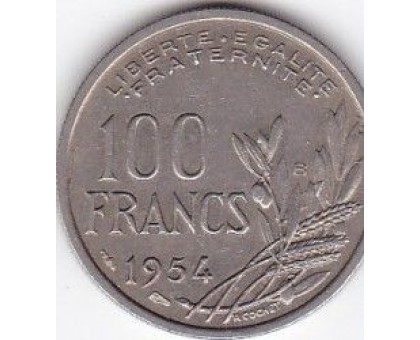 Франция 100 франков 1954 В