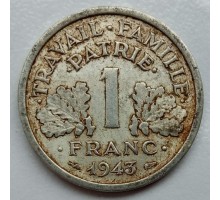 Франция 1 франк 1943