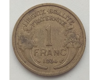 Франция 1 франк 1934
