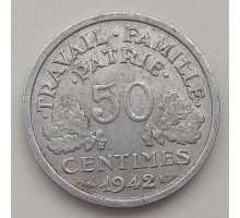 Франция 50 сантимов 1942