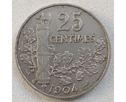 Франция 25 сантимов 1904