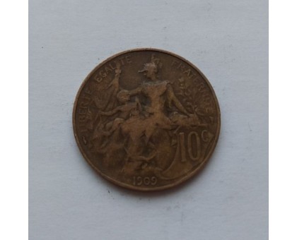 Франция 10 сантимов 1909