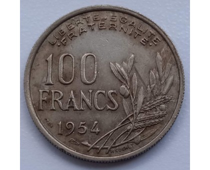 Франция 100 франков 1954